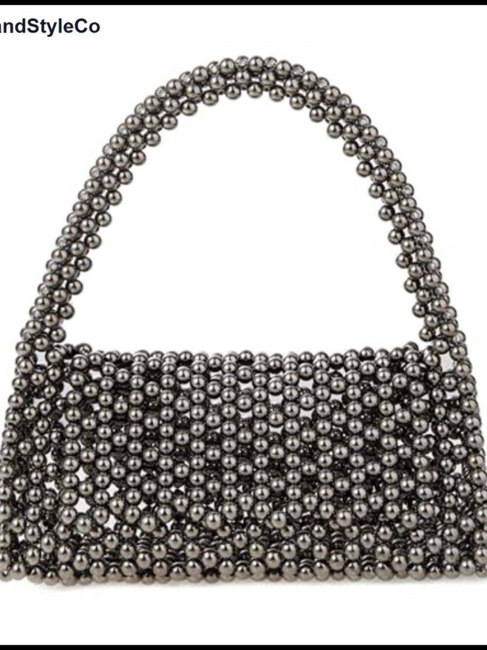 Handmade Acrylic Beaded Clutch Triangle Evening Bag Wedding